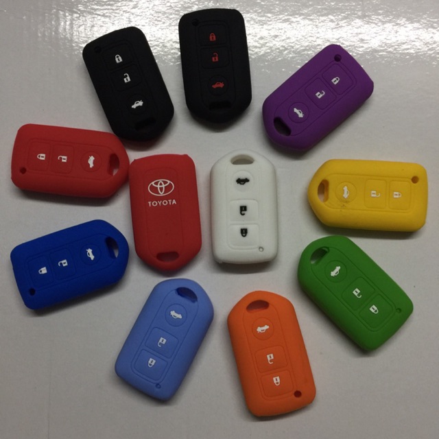 ซิลิโคลนหุ้มกุญแจรีโมทรถยนต์Toyota รุ่นWish ซิลิโคนห้องกุญแจรถโตโยต้าวิชเท่านั้น