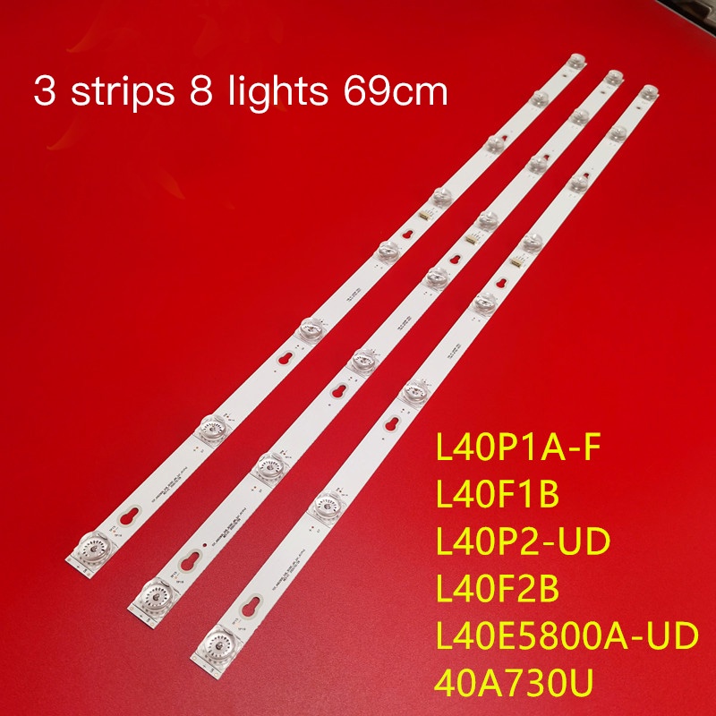 3pcs Backlight ชุดสําหรับ TCL LED40S6200 L40D2900F 40FB5426 40FB5446 40FC3201 40FC3206 40FC3221 40FD