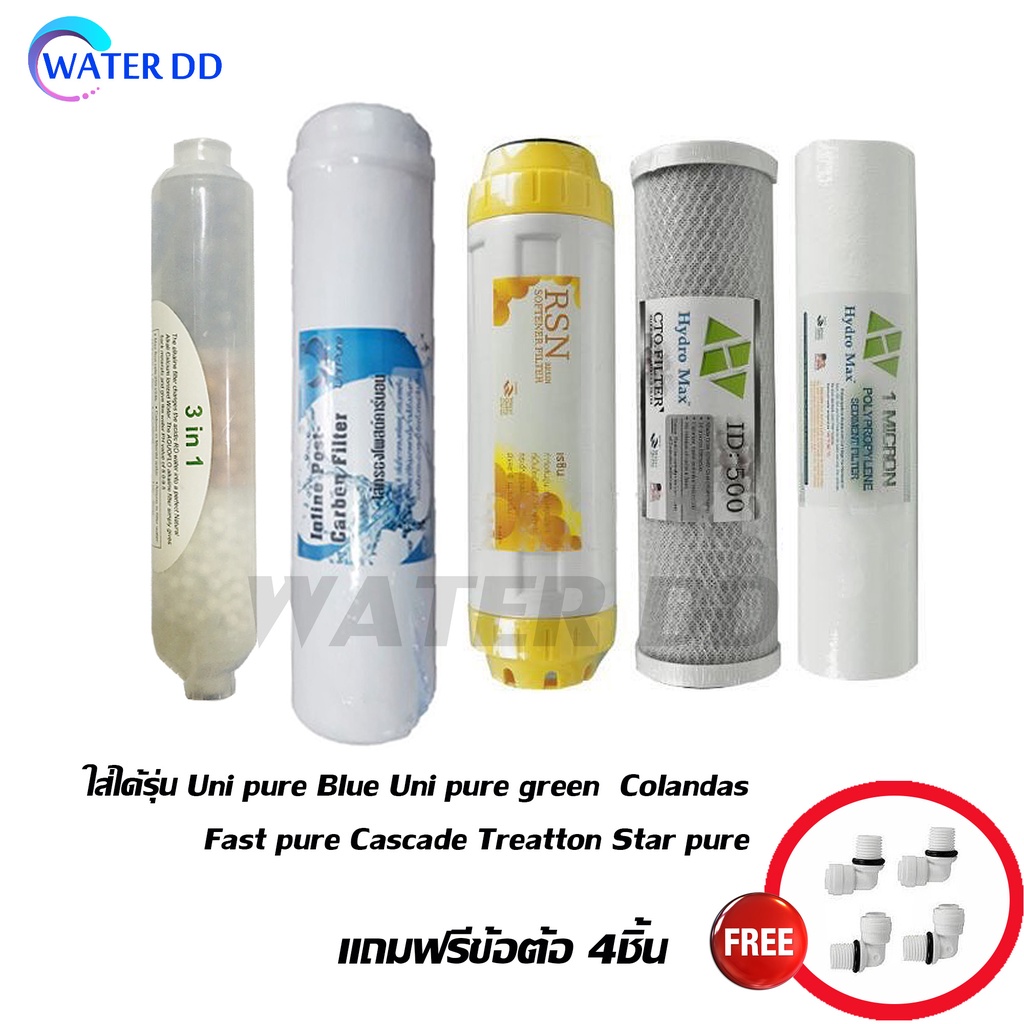 ชุดไส้กรองน้ำดื่ม  5 ขั้นตอน( รุ่น แร่ Alkaline) #ไส้กรองน้ำ #ไส้กรองน้ำดื่ม ใส่ได้หลายรุ่น