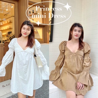 Princess mini Dress เดรสสั้น แขนยาวตุ้กตา 🥛