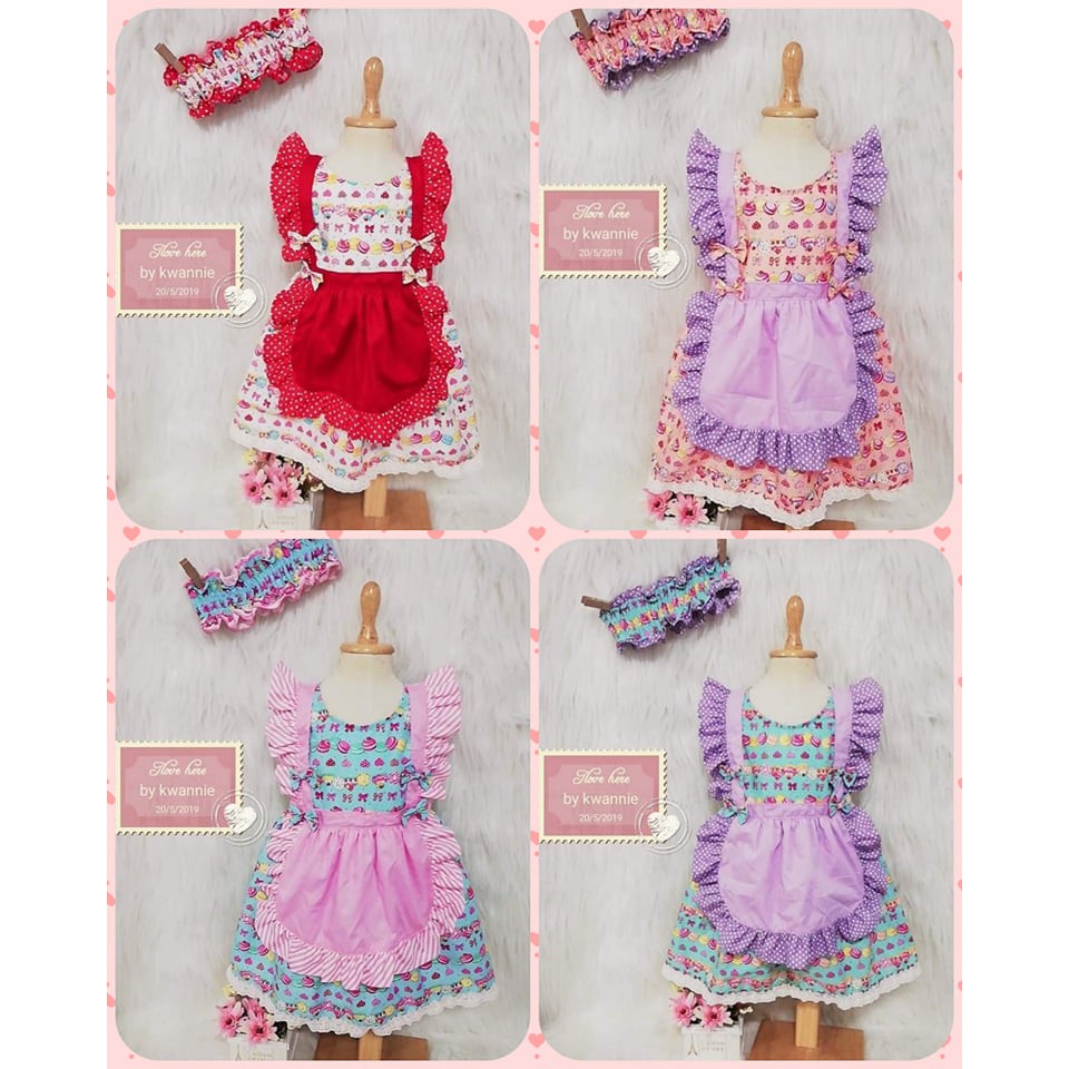Set cawaii maid magaron collection🍬🍭เดรสแม่บ้านน่ารักๆ