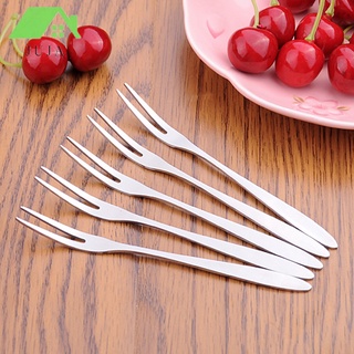 【JUJA】Stainless Steel Fruit Forks Small Size Pickle Forks Cocktail Salad Dessert Cake Forks Tableware for Banquet Party Seafood Dinner