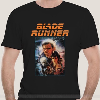 เสื้อยืด ผ้าฝ้าย พิมพ์ลาย Blade Runner แนวสตรีท สีดํา สไตล์เรโทร แฟชั่นสําหรับผู้ชาย ไซซ์ S - 2Xl