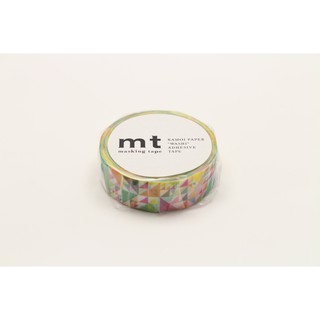 mt masking tape sankaku pink (MT01D288) / เทปตกแต่งวาชิ ลาย sankaku pink แบรนด์ mt masking tape ประเทศญี่ปุ่น