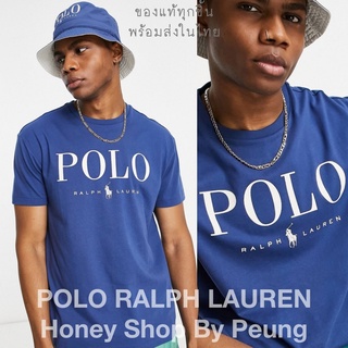 เสื้อยืดครอปเสื้อยืดพิมพ์ลายแฟชั่น💥เพิ่ม 10% ใช้โค้ด AUGMET Polo Ralph Lauren Logo T Col : Blue (UK Exclusive, Clic F