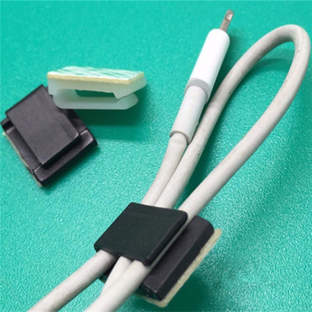 20Pcs Cable Self Adhesive Clips Wire Holder Drop Tie Cord Pack In-Car Organizer - Foto 3