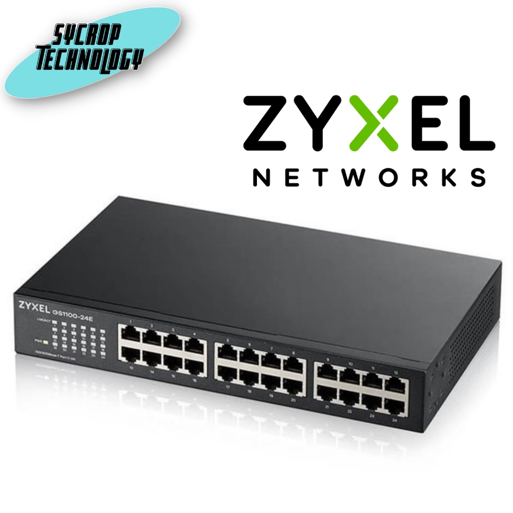 ZYXEL Gigabit Switching Hub 24 Port GS1100-24E (11") ประกันศูนย์ สินค้าก่อนสั่งซื้อ