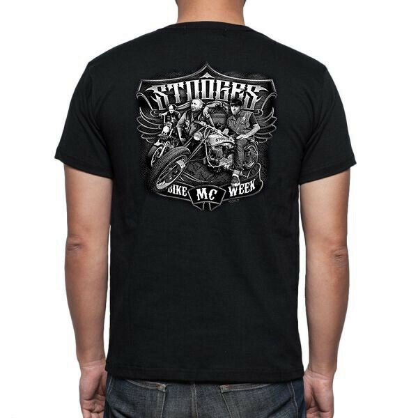 Three Stooges Mc Biker Club Tshirt Motorcycle Anarchy Style