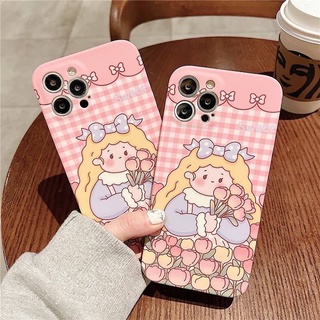 เคสโทรศัพท์ เคสพร้อมส่งจากไทย เคสทิวลิป เคสสีชมพู เคสลายดอก เคสลายดอกไม้ เคสเด็กผู้หญิง เคสลายตาราง  ชมพู ทิวลิป หญิง