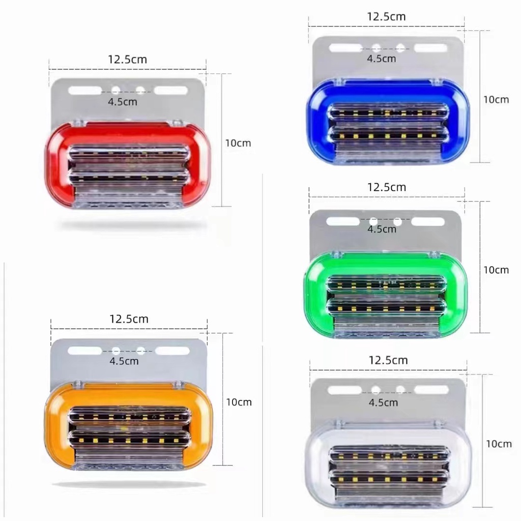 ไฟราวข้าง FLK /FLK02/FLK-A รถใหญ่ หกล้อ สิบล้อ LED 24v กันน้ำ 1ชิ้น