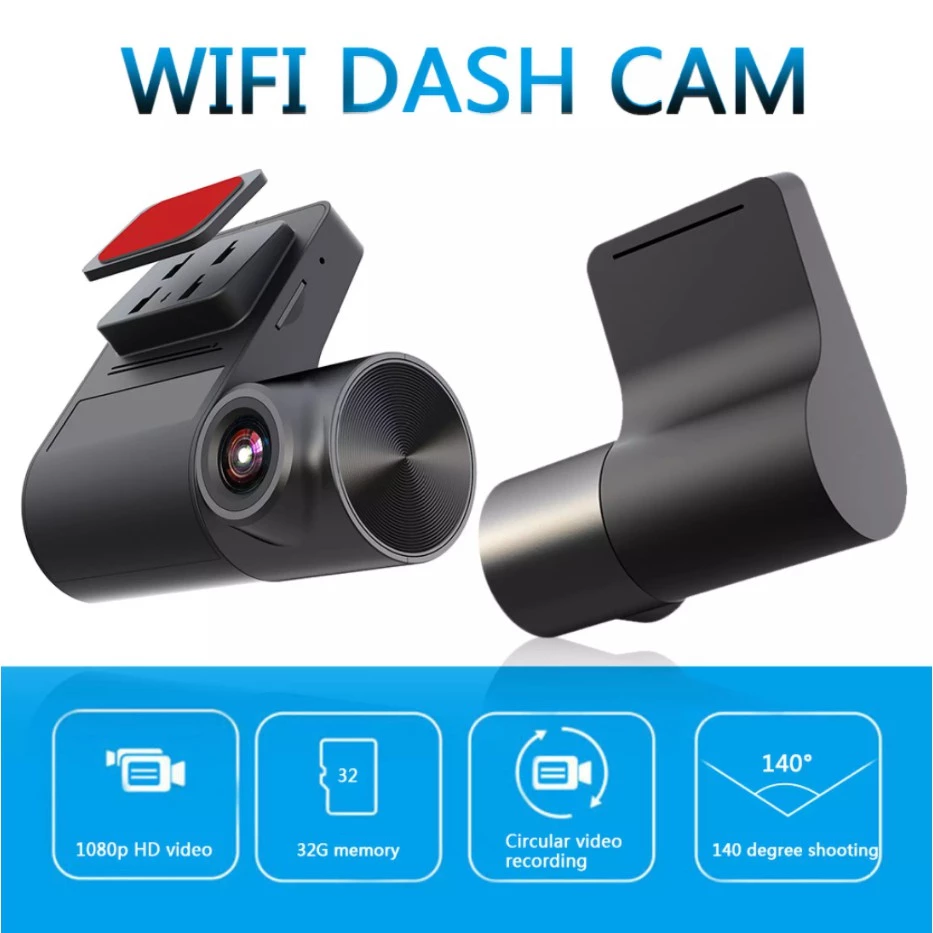 Hot!กล้องติดรถยนต์ รุ่น V2 WiFi Dash CAM 1080p ดูผ่าน App ได้ DVR dashcam 270องศา เลนส์ Night Vision กล้องบันทึกวิดีโอ.. thumbnail 3