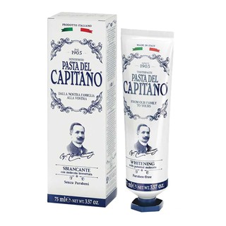 PASTA DEL CAPITANO ยาสีฟัน ไวท์เทนนิ่ง ขนาด 75 มล. สีกรมท่า ของใช้ในห้องน้ำ เครื่องใช้ในห้องน้ำ บ้าน