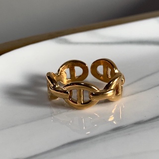 Meraki. Carter Ring (stainless with 18k gold plated)