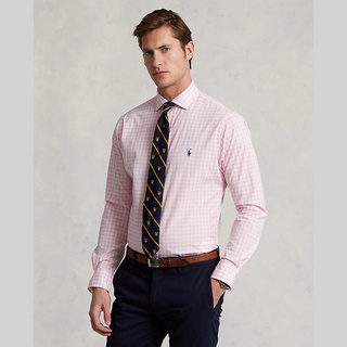 Polo Ralph Lauren SHIRT Custom Fit Striped Stretch Poplin Shirt เสื้อเชิ้ต รุ่น MNPOWOV16822382 สี 650 PINK