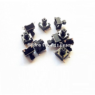 ปุ่มสวิตช์ไมโคร หัวเหลี่ยม 6*6*7.3 มม. 6*6*7.3H 4 Pin SMD-4 100 ชิ้น