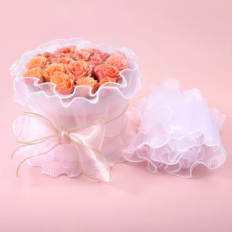 ช่อดอกไม้ริบบิ้นเส้นด้ายหยัก สามชั้น ขนาด 6 นิ้ว 8 นิ้ว สําหรับตกแต่งเค้ก - รูปที่ 6