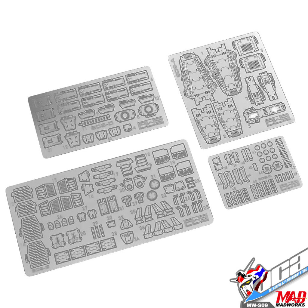 MADWORKS S09 AW9 METAL PHOTO ETCHED DETAIL UP PARTS FOR MG GUNDAM DYNAMES VCA GUNDAM