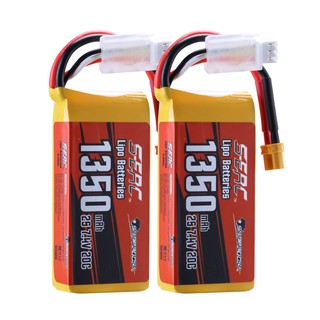 2 ก้อน แบตก้อนรึคับ แบตลิโพ lipo 2S 7.4V 1350mAh 20C แบตเตอรี่ลิโพ แบตเตอรี่ ของเล่น เฮลิคอปเตอร์ Drone FPV Lipo Battery