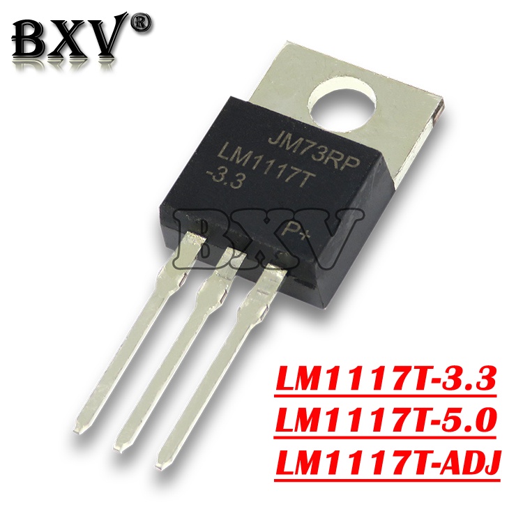 10 ชิ้น/ล็อต LM1117T-3.3 LM1117T-5.0 TO-220 LM1117T-ADJ LM1117T TO220 ทรานซิสเตอร์