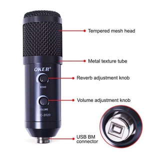 OKER Mic condenser 2020 usb 7.1มาใหม่ สวยงาม จะรีวิว ไลฟ์สด สตรีมเกม ทุกกิจกรรม ต้องตัวนี้เท่า