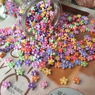 30g 130 อัน ABC2003 ลูกปัด ดอกไม้ มีรูร้อยเชือก ขนาด 10 มิล น้ำหนัก 30 กรัม beads