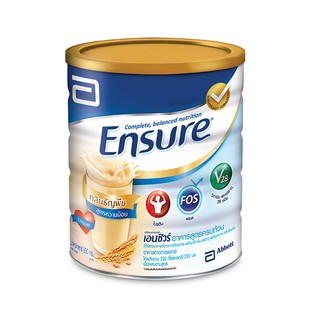 🔥*พร้อมส่ง*🔥 เอนชัวร์ นมผง อาหารเสริมสูตรครบถ้วน กลิ่นธัญพืช 850 กรัม Ensure Milk Powder Wheat 850 g