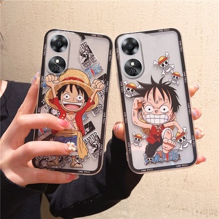 ขายดี เคสโทรศัพท์มือถือแบบนิ่ม ใส ลายการ์ตูนลูฟี่น่ารัก แฟชั่น สําหรับ OPPO A98 5G OppoA98