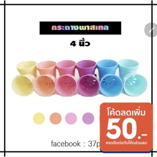 37POTS ซื้อ 1 แถม 1 กระถางพลาสติก 4" ทรงสูง