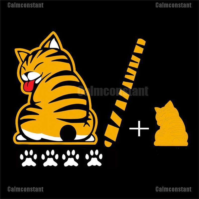 Calmconstant Funny Cat Moving Tail Stickers Window Wiper Decals Rear ...