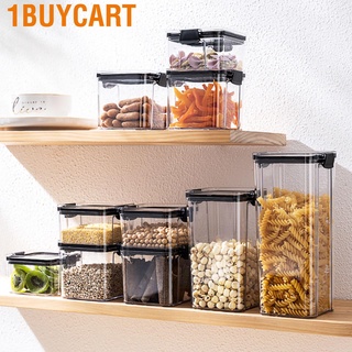 1buycart Grains Storage Box Transparent Sealed PET Silicone Food Containers for Kitchen Snacks Tea Nut