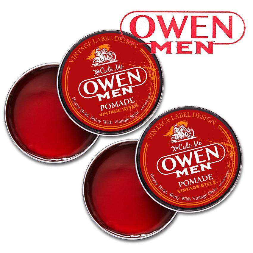 Owen Men Pomade เจลใส่ผม แต่งผมวินเทจ 80g (กระปุกสีแดง)