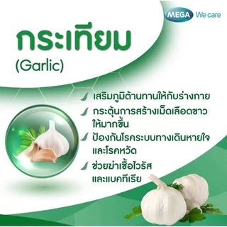 Mega We Care Garlic Oil ( น้ำมันกระเทียม ) ขนาด 100 แคปซูล ผลิตภัณฑ์เสริมอาหาร