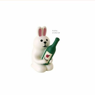 Rabbit with green bottle figure.