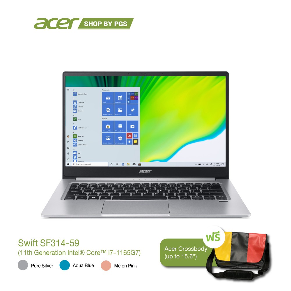 Acer Swift SF314-59 Notebook 14inch i7-1165G7 RAM8GB SSD512GB UMA W10 (NX.A0MST.004,NX.A0PST.004,NX.A0RST.004)