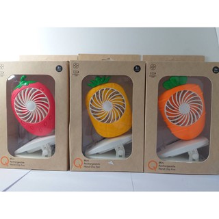 Mini Fan พัดลมพกพา แบบหบีบได้ ชาร์ตแบตได้ รุ่น Mini Rechargeable Hand Clip Fan