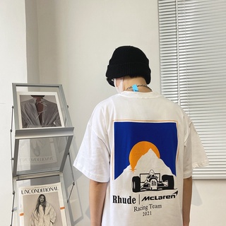 Rhude McLaren เสื้อยืดแขนสั้น พิมพ์ลาย McLaren F1 สไตล์คลาสสิก