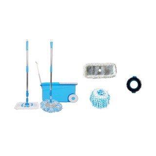 ถังปั่นอีชี่ม็อบรุ่น ดับเบิ้ล สีฟ้า Easy Spin Mop, Double Blue