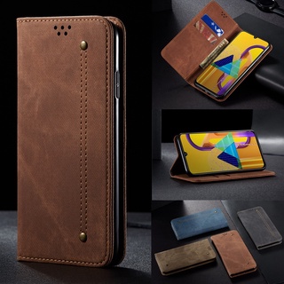 Casing OPPO Reno 5 5F 5k 3 Lite 2F 2Z 2 Realme 8 7i 7 6 Pro Magnetic Retro Business Simplicity Flip Rivet Ultra-thin Bracket Leather Case