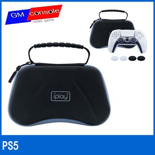 เคสจอย PS5 IPLAY +crystal shell  + จุกยางครอบ อนาล็อคx4 Controller Storage Bag 6 in 1