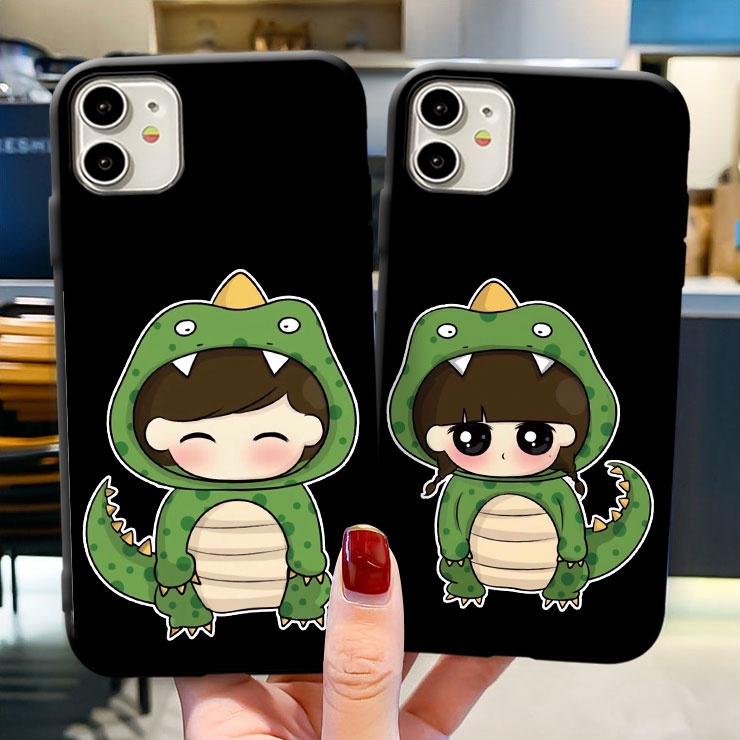 เคสโทรศัพท์มือถือ แบบนิ่ม ผิวด้าน ลายไดโนเสาร์น่ารัก สําหรับ iPhone 13 12 11 XS Pro Max Mini X XR 8 7 6 6S Plus 5 5S