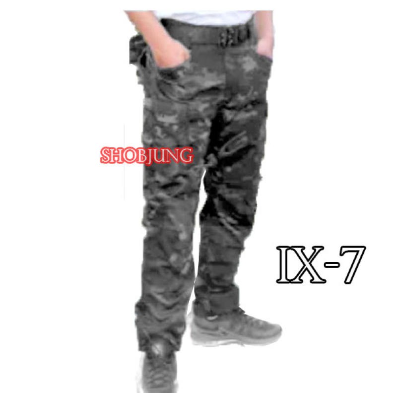 IX7/IX9 ลายพรางดำ กางเกง ขายาว Tactical Military กางเกงคาร์โก SWAT Army Train กางเกงทหาร เบาแห้ง สบายๆ