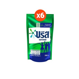 [799 ส่งฟรี] บรีส เอกเซล น้ำยาซักผ้าสูตรเข้มข้น 700 - 750 มล. x6 Breeze Excel Liquid Detergent 700 - 750 ml.x6