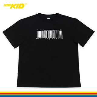 Kidkid(คิดคิด) Barcode Oversize T-Shirt เสื้อยืด คิดคิด บาร์โค้ด โอเวอร์ไซส์ สีดำ