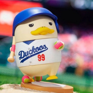 Duckoo Ball Club Baseball Pop Mart กล่องแกะแล้ว Duckoo Duck figure ฟิกเกอร์ ดัคกู โมเดลเป็ด ของขวัญ vinyl toy Popmart