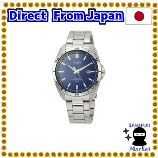 【Direct From Japan】 Seiko Watch Aruba Solar Sporty Model Navy Dial Hardlex AQGD403 Mens Silver