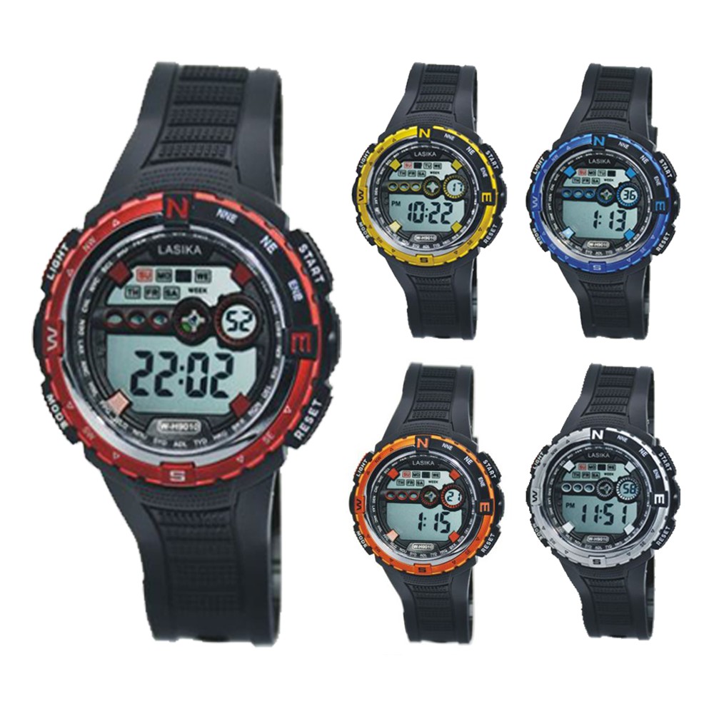 LASIKA W-H9010 นาฬิกาสปอร์ต (✔สินค้าพร้อมส่ง) ดิจิตอลอิเล็กทรอนิกส์ นาฬิกาแฟชั่นผู้ชายกีฬานาฬิกากันน้ำ 30 เมตร   AG-079