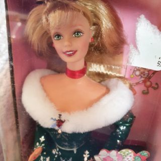 **กล่องไม่สวย**  Mattel 1997 Festive Season Barbie Christmas Special Edition 18909 #217# กล่องไม่สวย