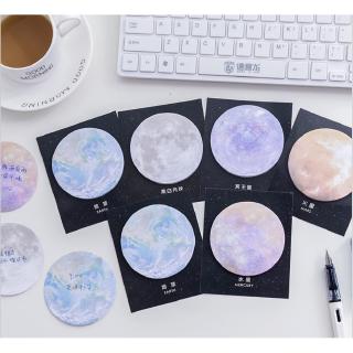 แผ่นโน๊ตเตือนความจำรูปทรงน่ารัก 30แผ่น/Rounded sticky stikers Notes Office Note N Times School Office Stationery