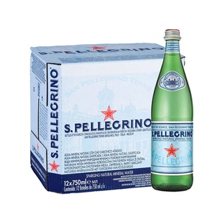 🌟พร้อมส่ง🌟San Pellegrino Sparkling Mineral Water 750 ml glass 12 ขวด ซานเพลลีกรีโน น้ำแร่ธรรมชาติชนิดมีฟอง ขนาด 750 มล.