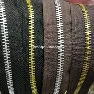 ปลีก/ส่ง ผ้าซิปฟันเหล็ก เบอร์5 ฟันมิเนียม ฟันทองเหลือง(มีแต่…
